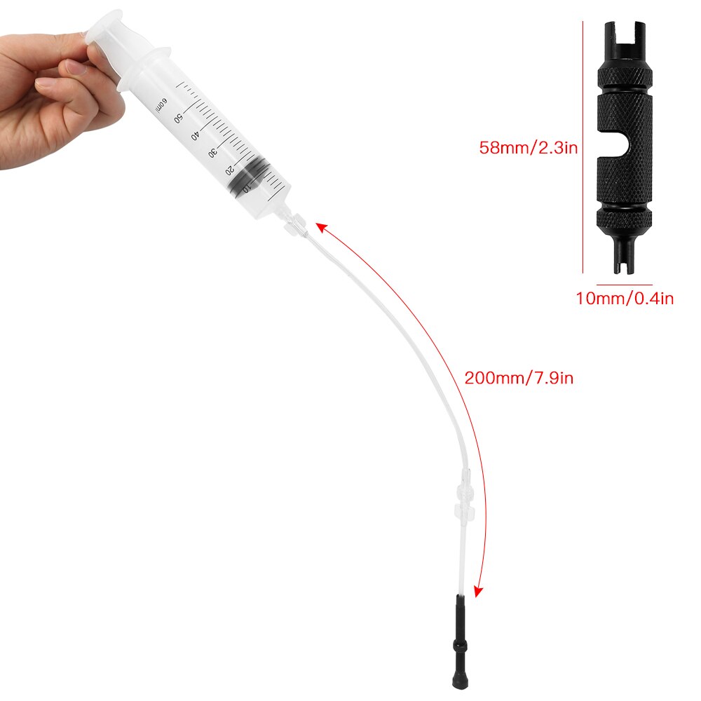MTB Mountain Road Bike Tubeless Sealant Injector For Bicycle Tubeless Tire UST Tyre No Inner Tubes Use With Valve Core Tool 60ml