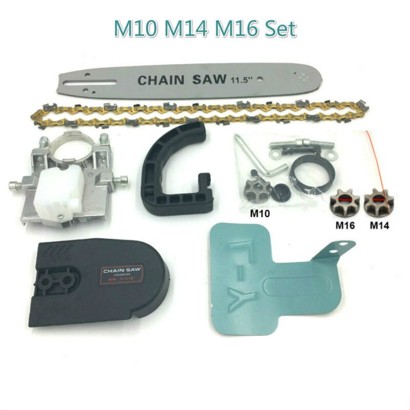 11.5Inch Elektrische Kettingzaag Beugel Verstelbare Universele M10/M14/M16 Kettingzaag Deel Haakse Slijper In Keten-saw: For M10 M14 M16 Set