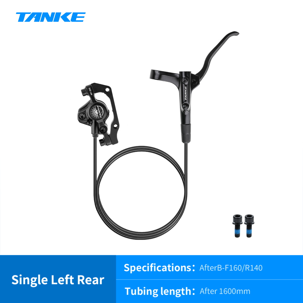 TANKE MT200 bicicleta freno de disco hidráulico MTB freno BL BR 800/1600mm freno de bicicleta 2 pistones 3 dedos palanca de acero piezas de bicicleta actualización: Morado