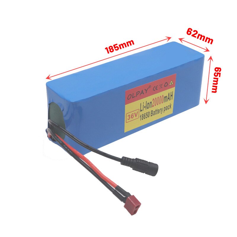 10S3P 36V 20Ah 500W high power capacity 42V 18650 lithium battery pack 20000mAh electric bicycle bicycle scooter BMS