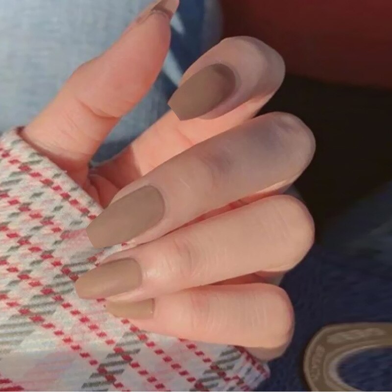 24 pièces/ensemble Dollar signe faux ongles détachable blanc pointu faux ongles décoration Nail Art outils presse sur faux ongles avec de la colle: JP820-Y20-B1