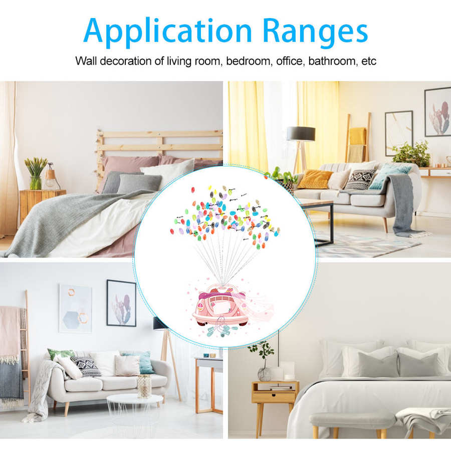 Paiting DIY Fingerprint Guest Book Tree Sign in Book Wedding Anniversary Birthday Party Signature Table Decoration wedding