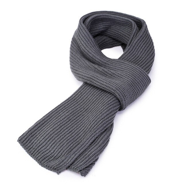 Men's Knitted Scarf Winter Muffler Warm Face Protection Earflaps Shawl Chenille Hand Knitting Scarves Leisure Black Grey: grey