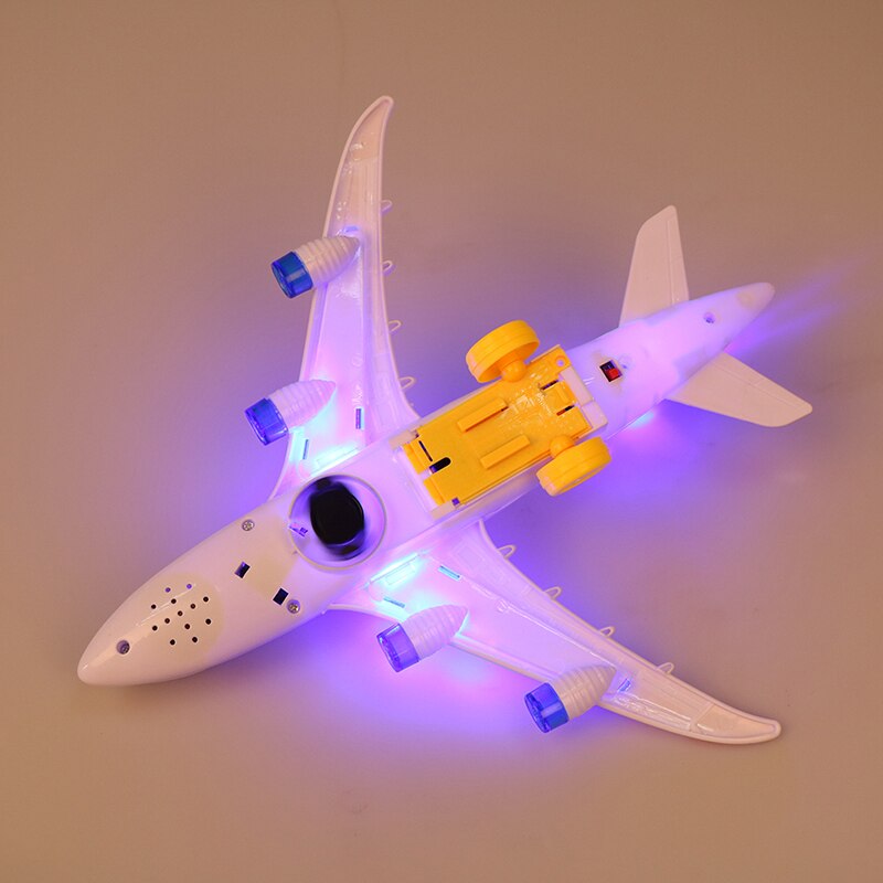 Elektrische Flugzeug ziehen um Blinkende Lichter Geräusche DIY Flugzeug freundlicher Spielzeug Flugzeug Spielzeug