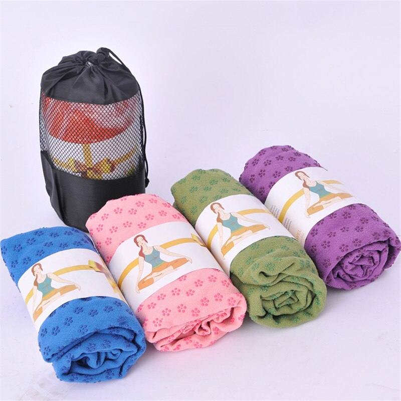 185*63Cm Non Slip Yoga Mat Cover Handdoek Deken Met Gratis Tas Draagbare Reizen Sport Fitness Mat Oefening pilates Workout Mat