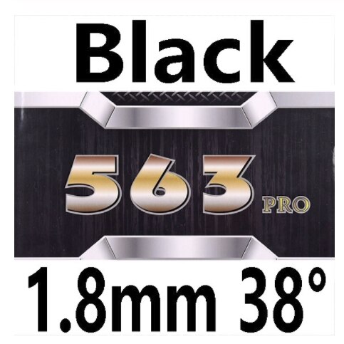 729 amistad 563 PRO (563 Provincia, Pips-out especial) Ataque de goma de tenis de mesa con esponja de Ping Pong: BLACK 1.8MM H38
