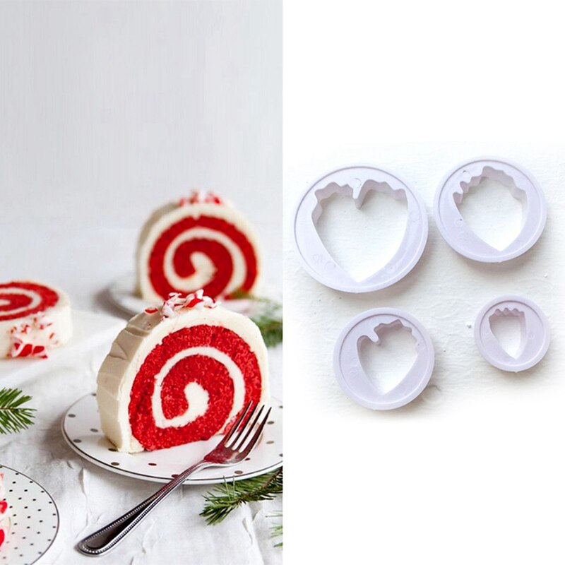4Pcs/Set Peony Flower Petal Shape Cutter Fondant Cake Sugar Paste Icing Cutting Tool Baking Accessories