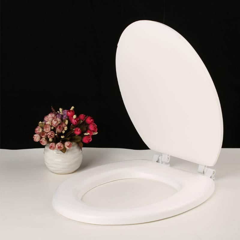 Housse de siège de toilette EVA souple et légère, imperméable, amovible, pour la maison: White / V style