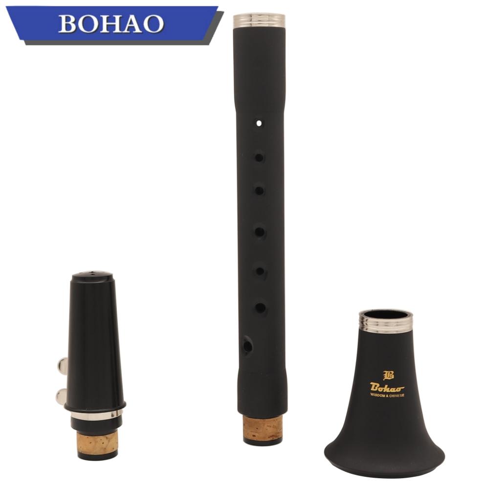 Sort e flad klarinet clarionet træblæser instrument med rengøringsklud fedt siv hård gummi krop blød pose