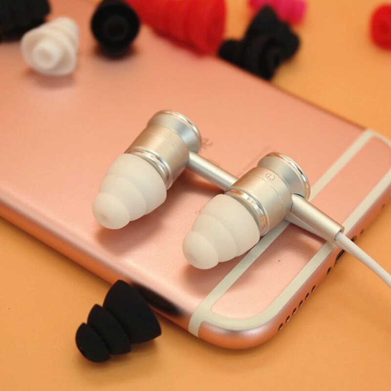 Ootdty 3 Pairs (S/M/L) 3-Layer Siliconen In-Ear Oortelefoon Covers Caps Vervanging Oordopjes Oordopjes Oordopje Ear Pads Kussen