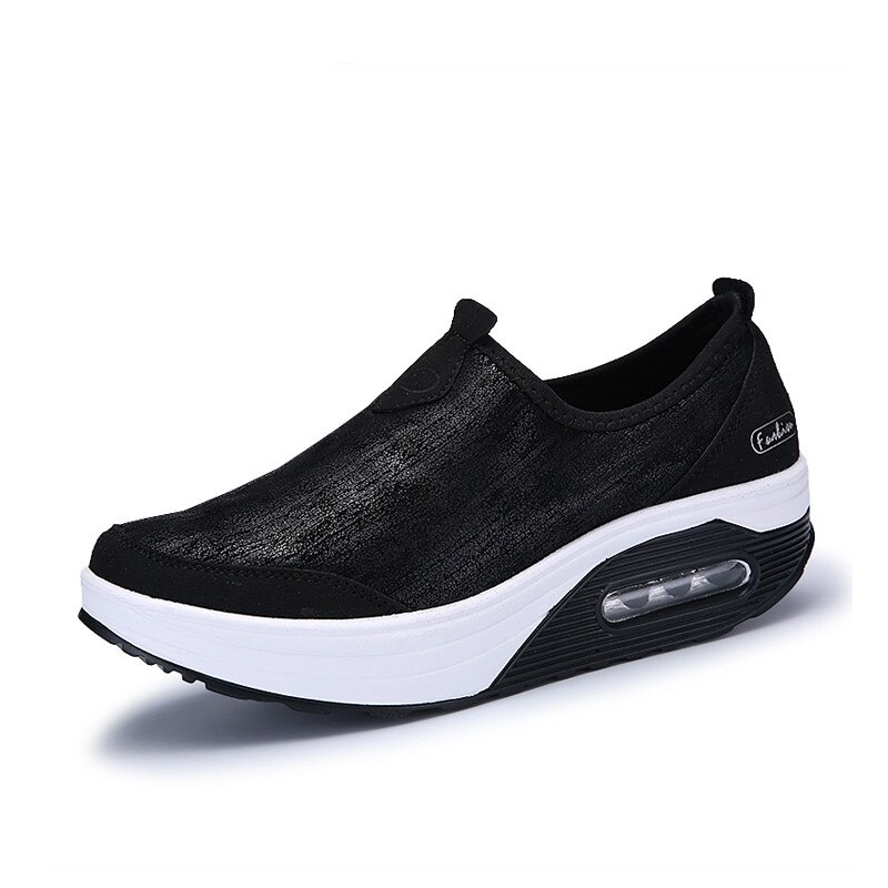 Herfst dames platte platform sneakers schoenen dames ademende mesh casual schoenen slip on platform creepers schoenen