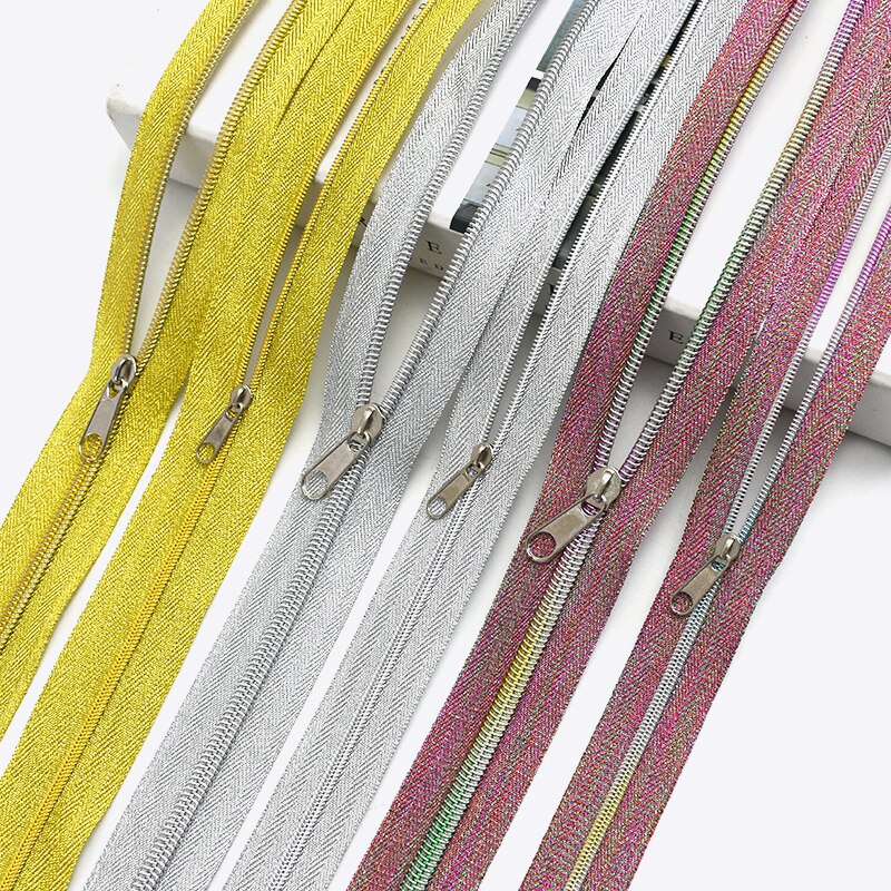 5/10Meters 3# 5# Nylon Repair Zipper Zipper Slider Plastic Coil Zippers Bag Purse DIY Replacement Zips Garment Sewing Accessory