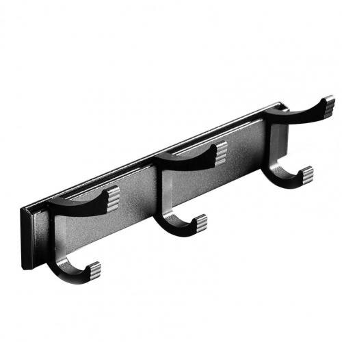 Hook Rack Sturdy Punch-free 2 Colors Coat Rack for Coats Home Storage Organization S-Shaped Hooks Hooks: Black 1