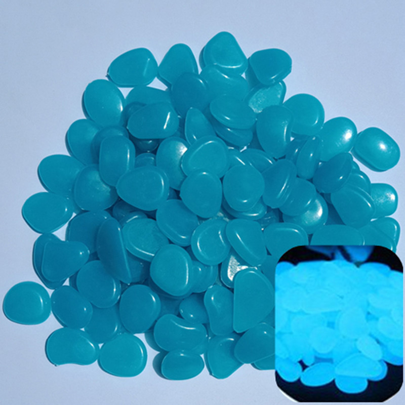 Piedras fluorescentes para pecera de jardín, accesorios de decoración de piedra luminosa para acuario, piedras brillantes en la oscuridad, , 10 Uds.: 10PCS Blue