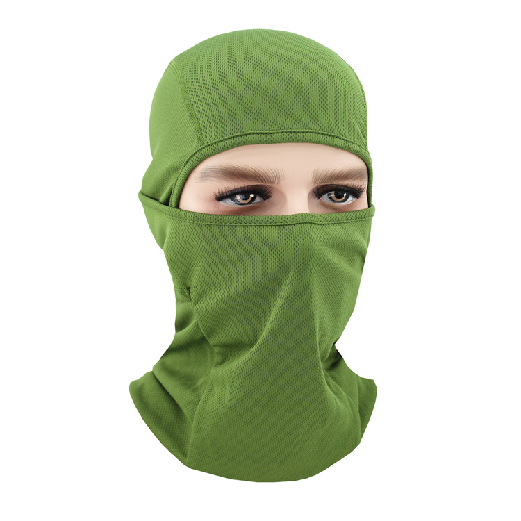 Lente Zomer Winddicht Ademend Balaclava Masker Goede Volledige Gezicht Ski Mask Mesh Stof Effen Kleur Balaclava: Army Green