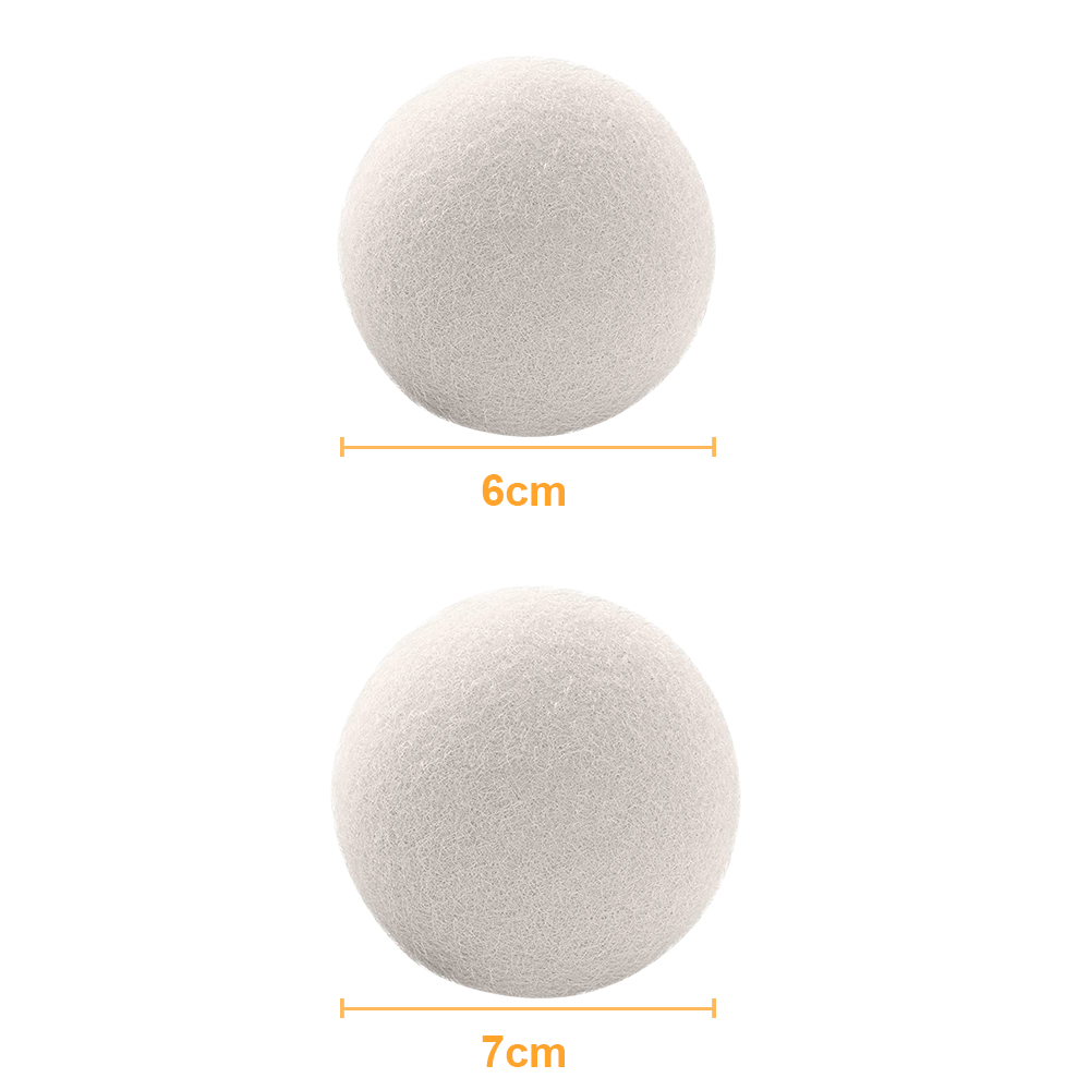 6/7cm Wool Dryer Balls Reusable Softener Laundry Laundry Ball Home Washing Balls Wool Dryer Balls Washing Machine Accessories