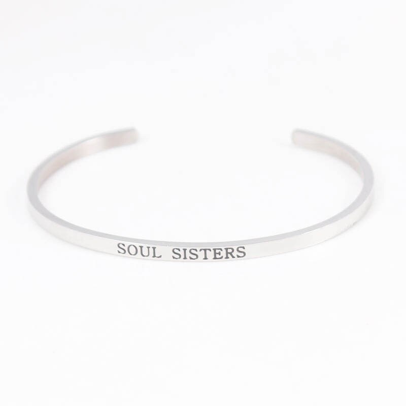 3.2mm Stainless Steel Bangle Engraved you are my sunshine Inspirational Quote Cuff Mantra Bracelet for Women: 9