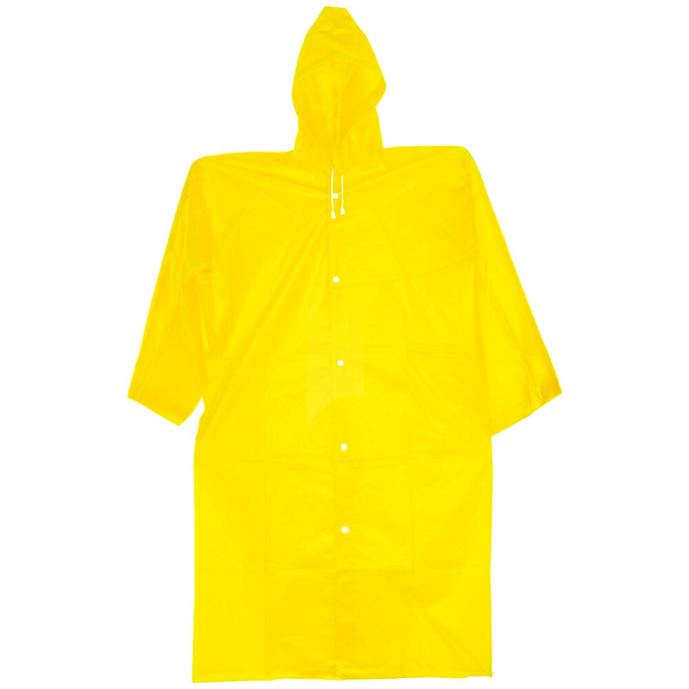 HILIFE Women Men Transparent Raincoat Outdoor Travel EVA+PE Rainwear Wide Cuffs Waterproof Camping Portable 5 Colors: Yellow