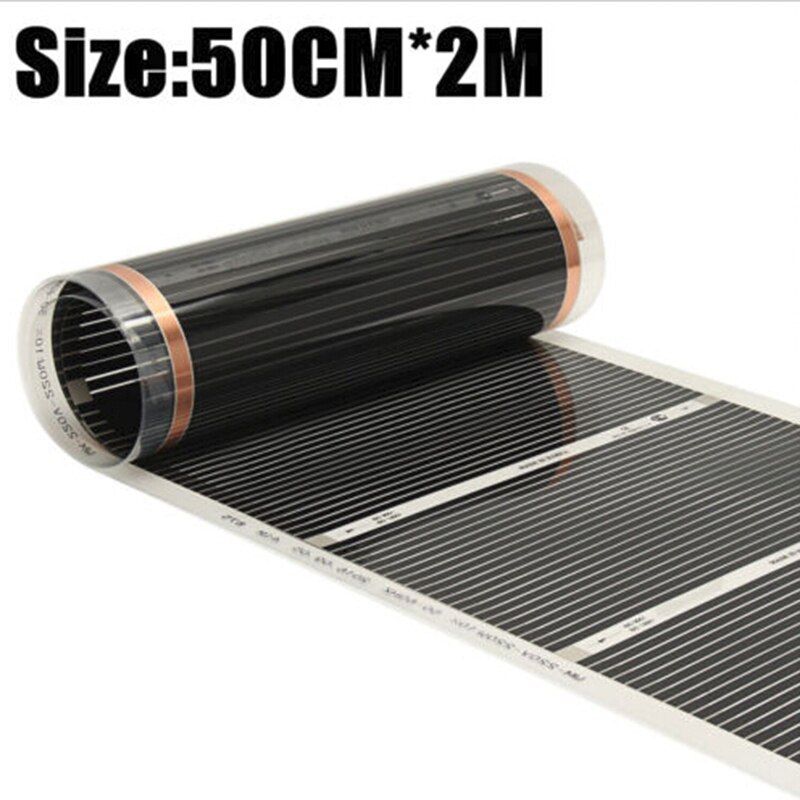 Electric Infrared Underfloor Heating Film Foil Warming Mat 50cm*4m 220V 220W