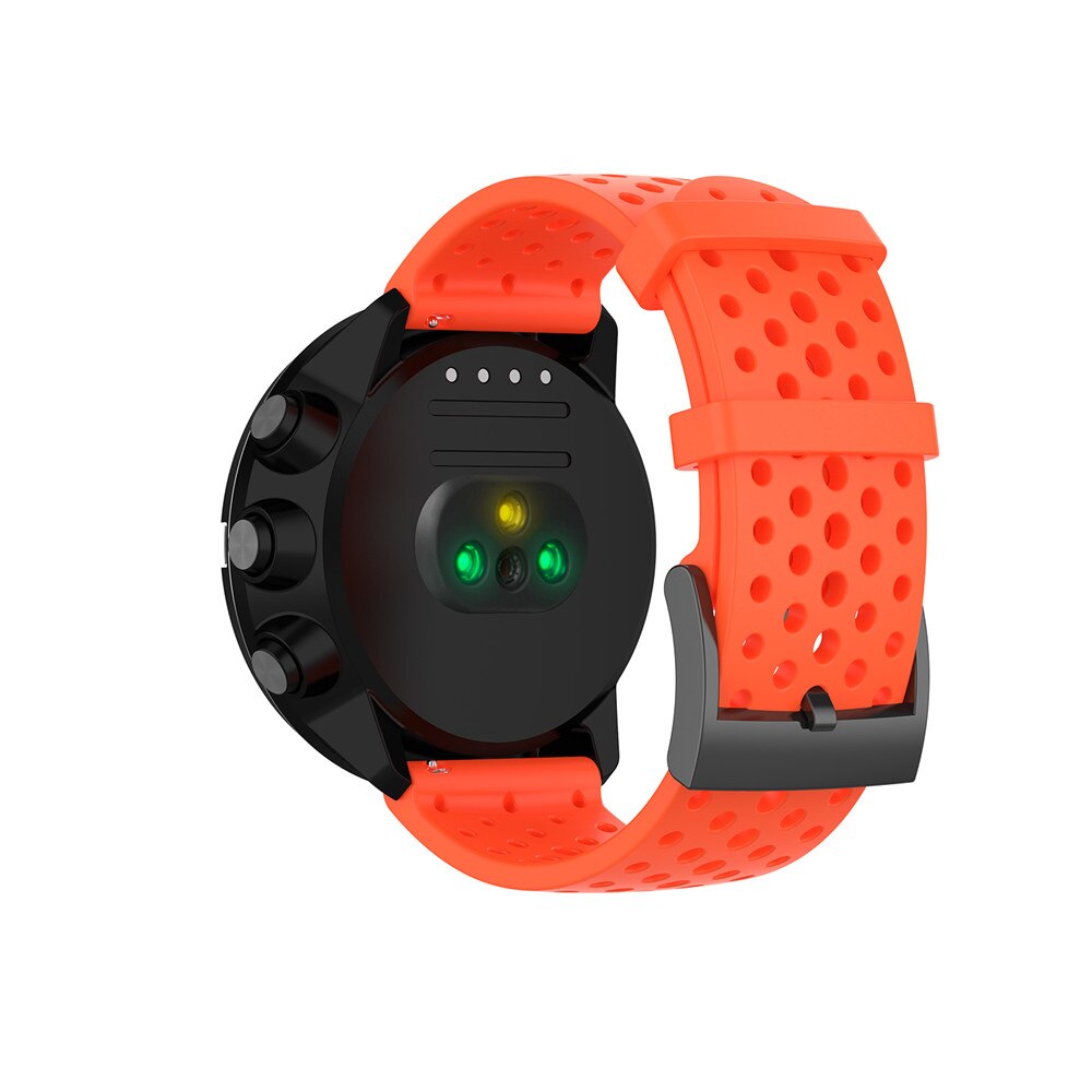 24Mm Siliconen Horloge Band Voor Suunto 9/7/D5/Spartan Sport/Pols Hr Sport Ademend strap Horlogeband Armband Voor Suunto 9 Baro: Red