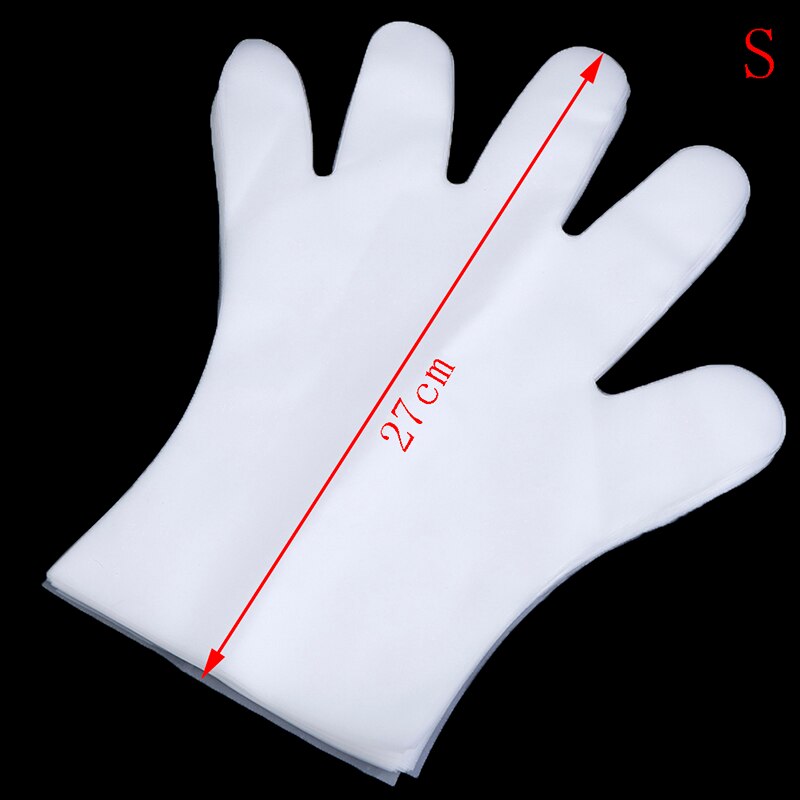 100Stck Lebensmittel Klasse Einweg PE Handschuhe Anti-statische Kunststoff Handschuhe Für Lebensmittel Reinigung Kochen Restaurant Küche Zubehör: S