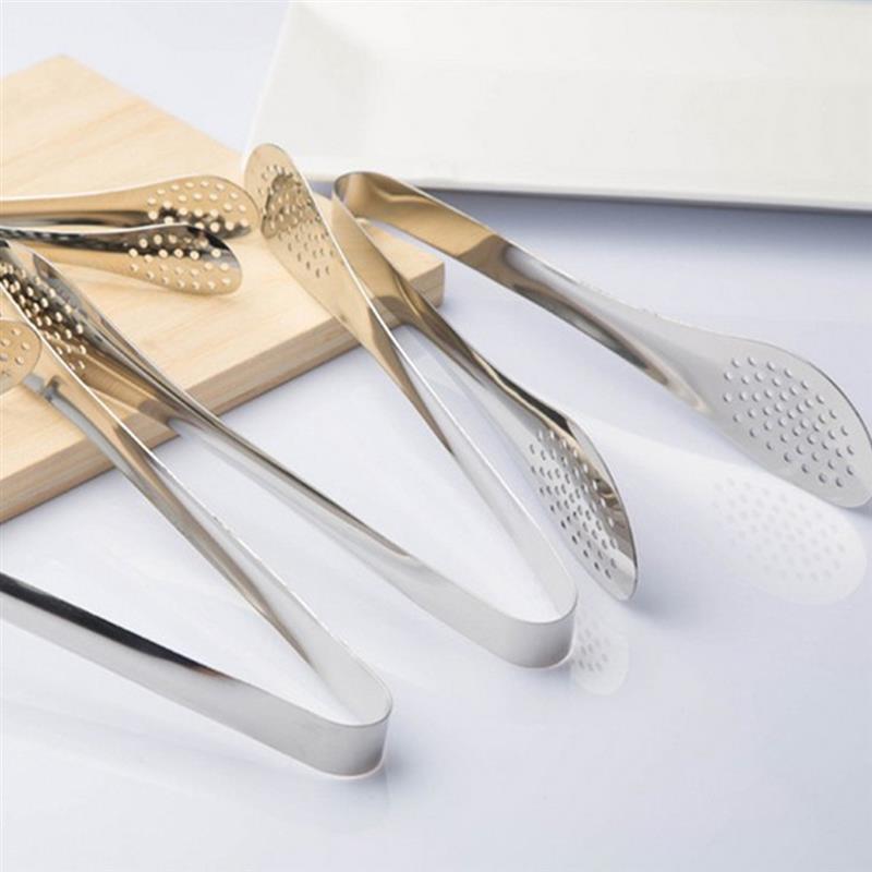 1PCS 5/7/9/12/14 inch Stainless Steel Kitchen Tongs Hollow-out Heavy Duty Barbecue Tongs Food Tongs Salad BBQ Tongs Clip