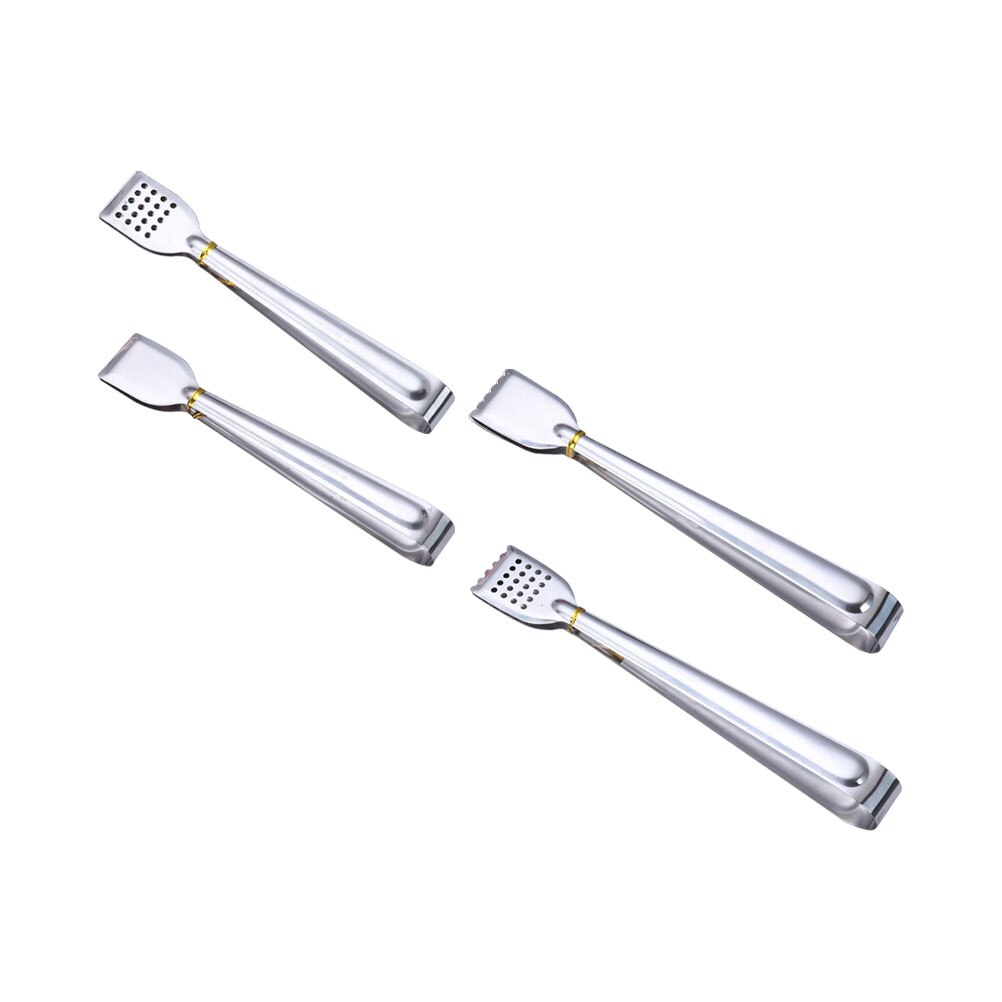 4 Pcs Stainless Steel Food Clip Barbecue Clip Multi-purpose Food Tong Bread Tong