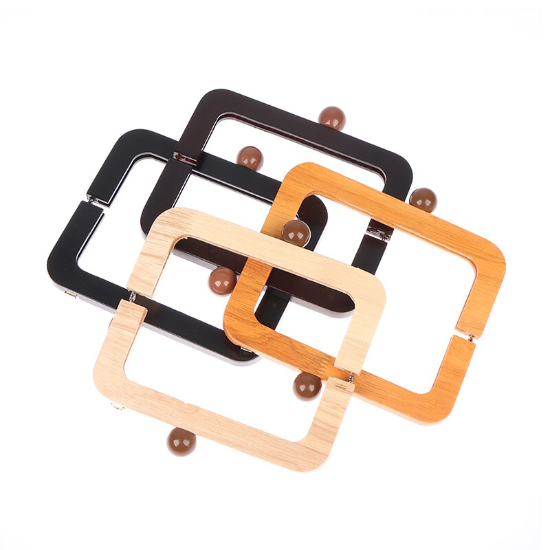 1einstellen 20X8cm Tasche Rahmen Holz Griff Holz Beutel Verschluss Kuss Schließe Geldbörse Rahmen sperren Schnallen DIY Zubehör Für Handtaschen