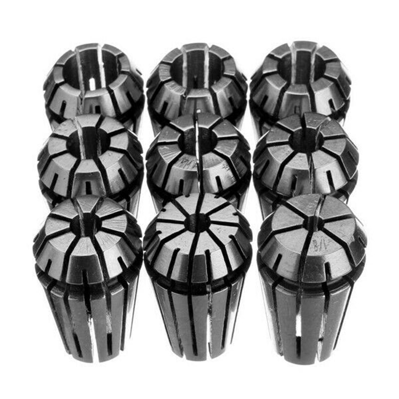 9Pcs Er16 1/8 To 3/8 Inch Spring Collet Chuck Coll... – Grandado