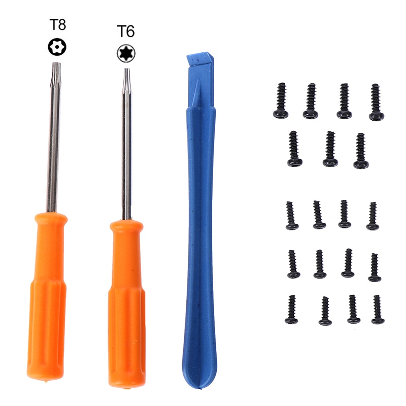 1 set Game Tools Kit For Xbox One X S Slim/ Elite Gamepad Controller T8H T6 Screwdriver Repair Tool With Screws