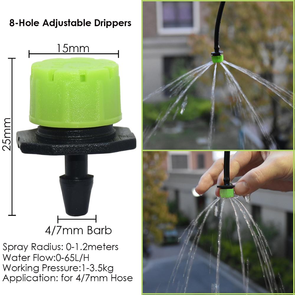 KESLA 5M-35M Micro Drip Irrigation Watering Kit Automatic Garden 4/7mm Irrigation System w/ Adjustable Dripper for Flower Lawn