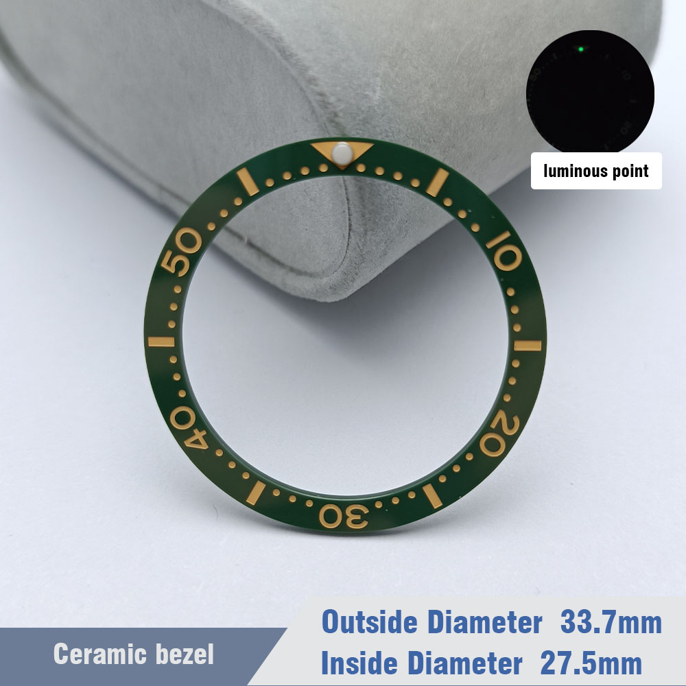 Flat Ceramic Bezel Insert 33.7mm*27.5mm Watch Replacement Watch Parts Watch Cases Replace Accessory Diving Bezel Ring: Orange