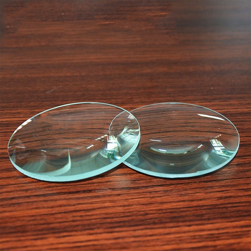 Lente de Cristal convexo doble, óptica Focal, biconvexa, lupa de escritorio, aprendizaje de física, 25, 30, 60, 70, 75, 80, 84, 90 mm