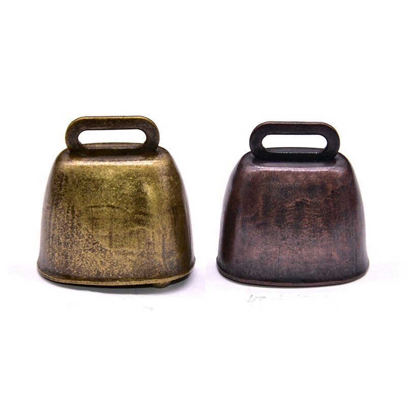 Cascabel grande de cobre para pastoreo de ganado, campana fuerte y crujiente, se extiende más lejos y fuerte, evita la pérdida de vaca, caballo, oveja, suministros