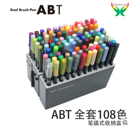 Tombow Abt 4/10/96/108 Kleur Zachte Hoofd Aquarel Pen Dubbele Hoofd 0.8/2.3Mm schilderen Borstel Hand Tekening Professionele Kunst Levert