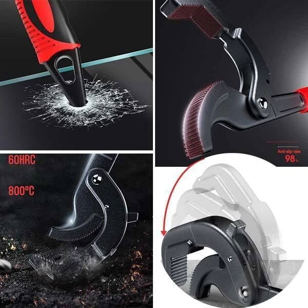 Mintiml Universal Pipe Wrench Auto Lock Adjustable Plumber large Open End Wrench Faucets Spanner Repair Tool for Water Pipe