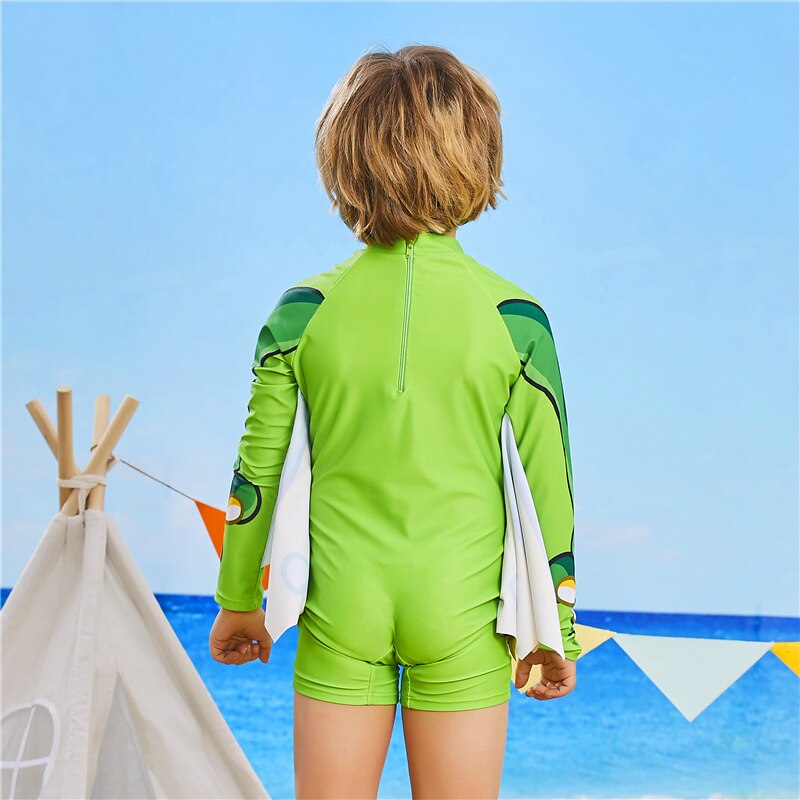 Jungen Bademode Kleinkinder Badeanzug Fledermaus Ärmel UV Sonne Schützen mit Hütte freundlicher Ein Stück Baby freundlicher Badeanzüge Kleidung Bademode