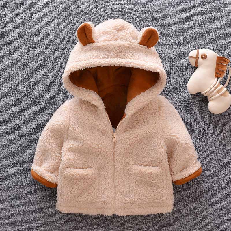 IENENS Capretti Delle Ragazze Dei Ragazzi Giacca Vestiti Caldi di Inverno Abbigliamento Per Bambini Con Cappuccio Cappotti Magliette E Camicette di Lana Giubbotti Cappotto Del Bambino Parka Della Tuta Sportiva: Khaki / 5T