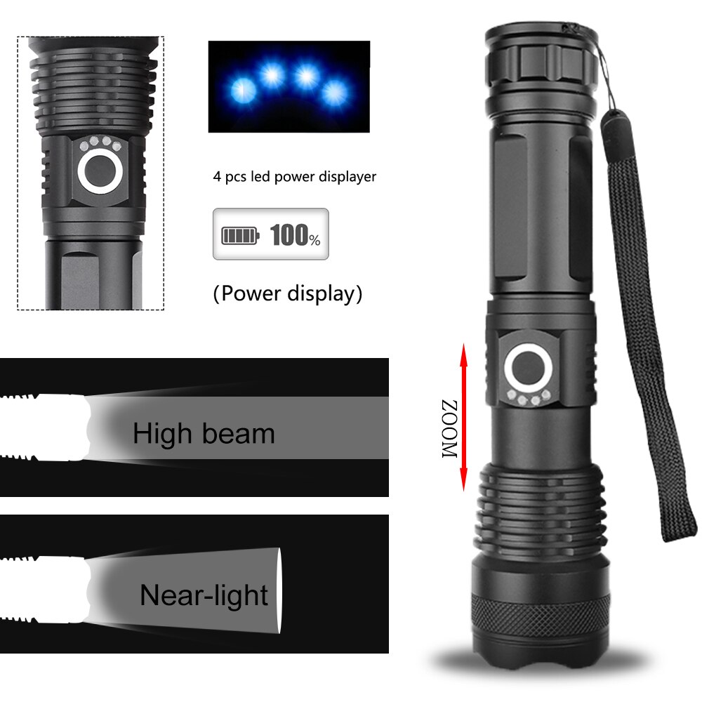 Newest XHP50 LED Bicycle Flashlight Most Powerful USB Rechargeable USB Zoom Bike Light Torch 18650 26650 for outdoor Bike Light