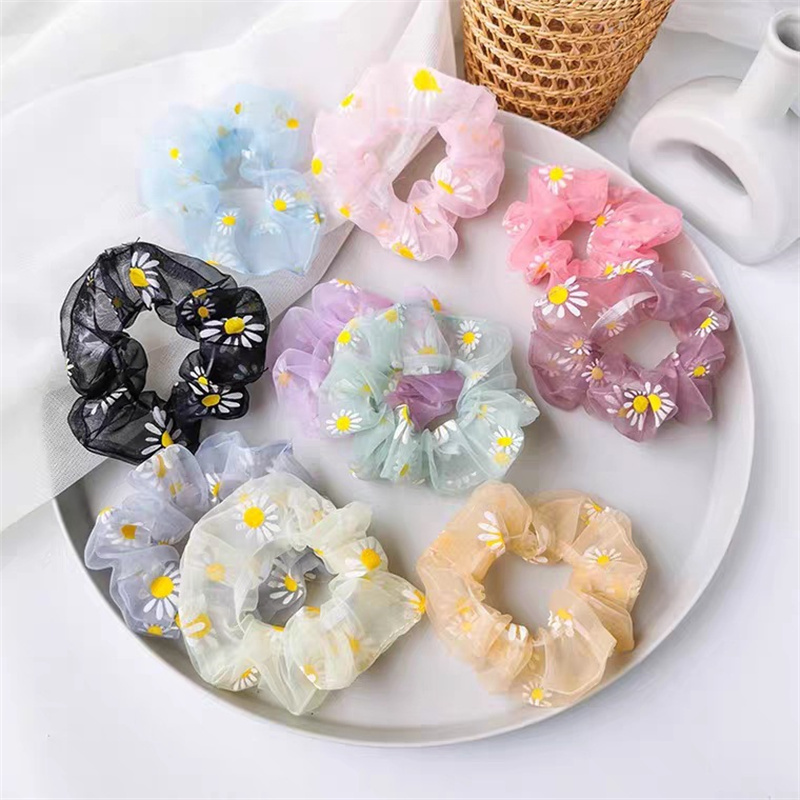 Nette Korea Weiche Gittergewebe Frauen Haar Scrunchie Mädchen Elastische Haar Bands dehnbar Haar Krawatten Pferdeschwanz Kopfschmuck Zubehör