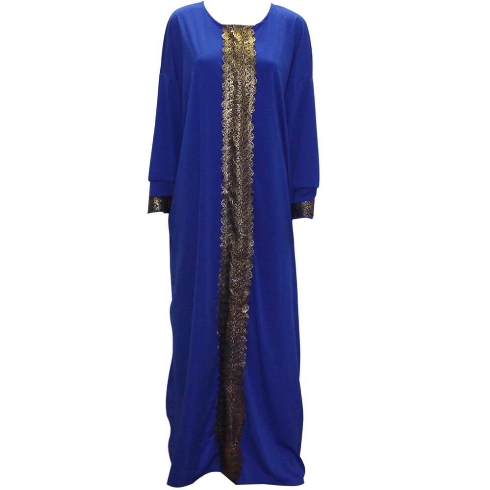 Tilapia kaftan stijl vrouwen jurk maxi lange vintage toga plus size zomer herfst jurken loszittende jurk: blue