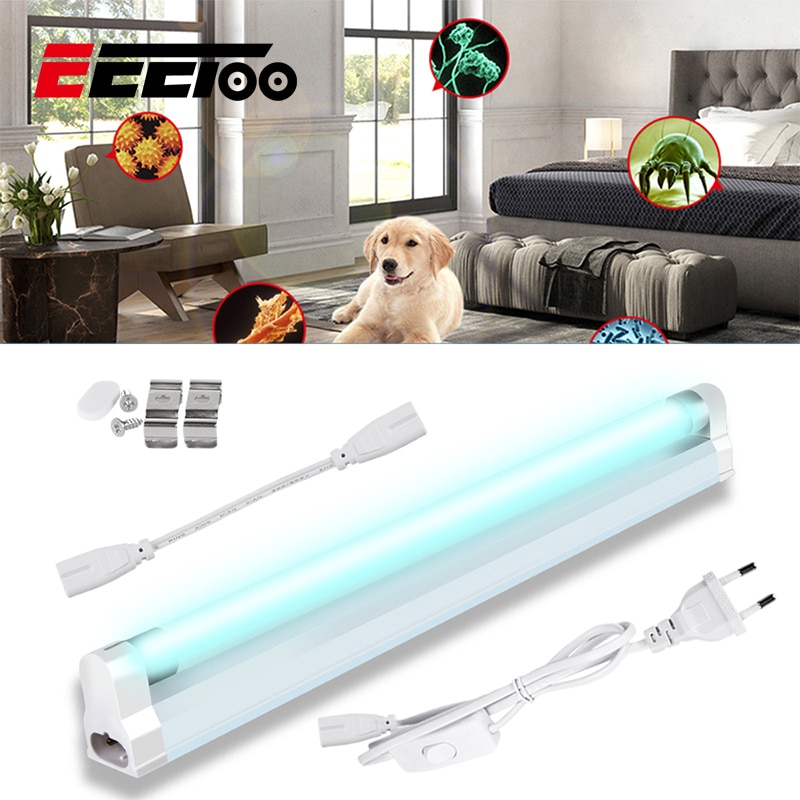 LED Light Bulb T5 Tube 6W/8W Ultraviolet Germicidal Lamp Sterilizer Kill Dust Mite Bactericidal Quartz Lamp For Bedroom Hospital