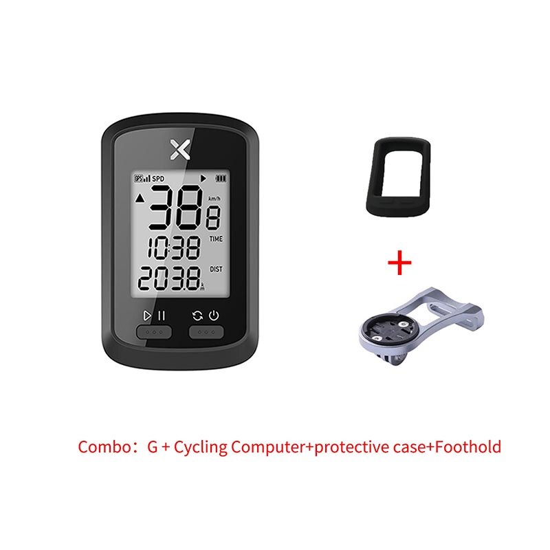 XOSS G+ Bike Computer wireless Bluetooth ANT+ GPS Cycling Computer For speed measurement navigation and data sharing LCD display: Combination 7