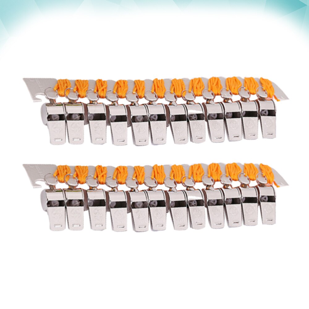 24Pcs Fluitjes Scheidsrechter Juichen Rekwisieten Metalen Fluitjes Sport Fluitje Voor Kinderen