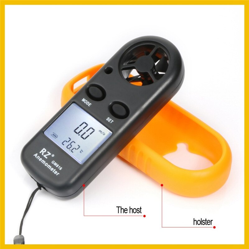 Ttlife bärbar vindmätare anemometer termometer vindhastighetsmätare vindmätare 30m/ s lcd digitala handhållna mätverktyg