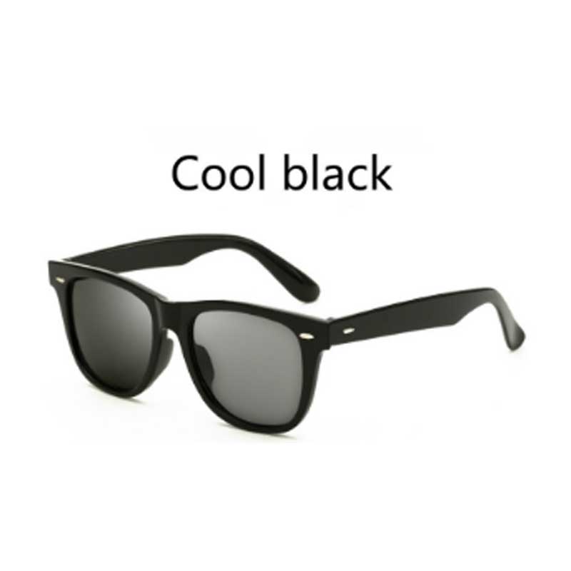 Square Retro Polarized Sunglasses UV400 Outdoor Sports Glasses Classic Driving Sunglasses Oversized Sunglasses Men: 1Cool Black