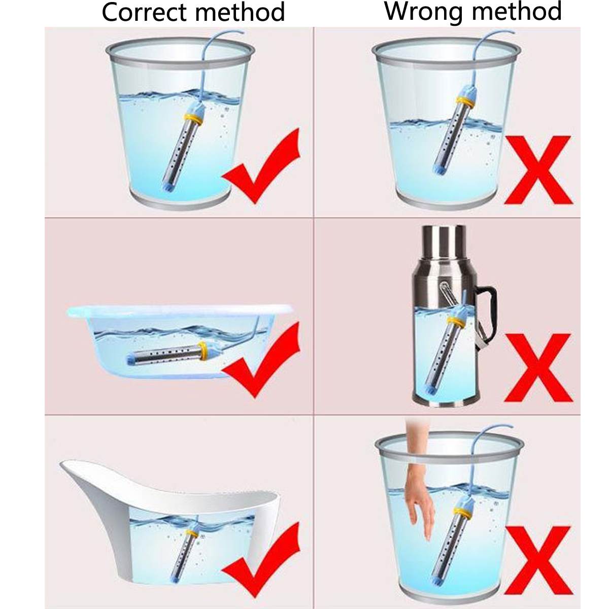 3000W 220V Floating Electric Heater Boiler Water Heating Element Portable Immersion Suspension Bathroom Swimming Pool