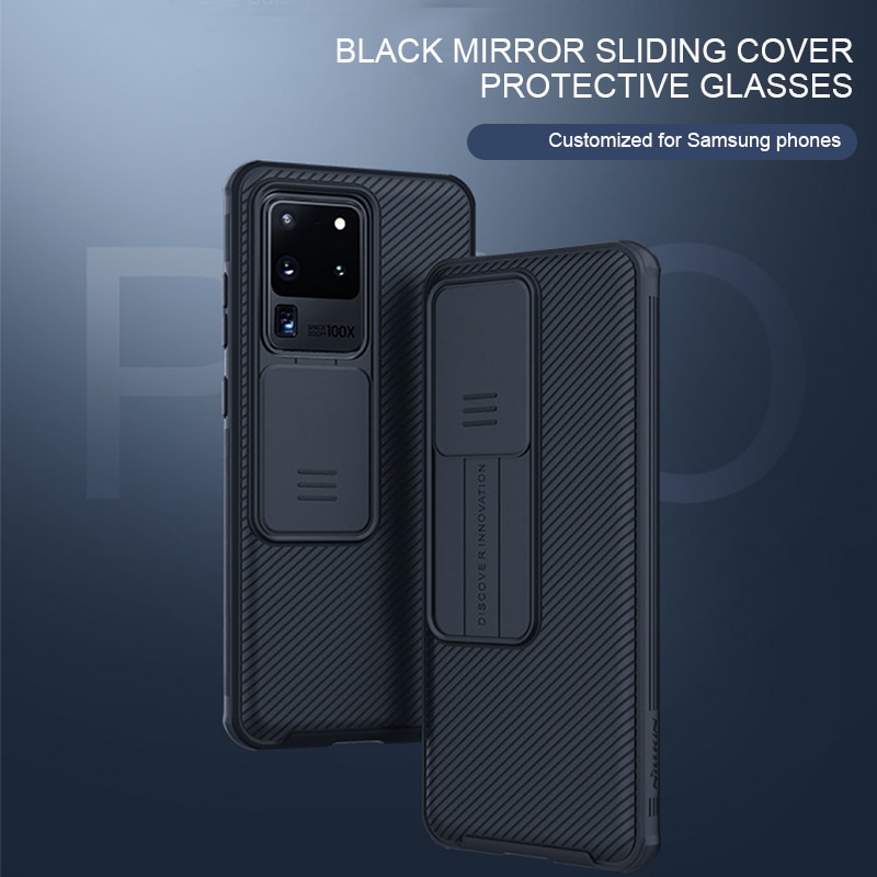 Nelkin black mirror is suitable for Samsung S20 mobile phone case Note20 sliding cover sliding goggles anti-fall protective cove