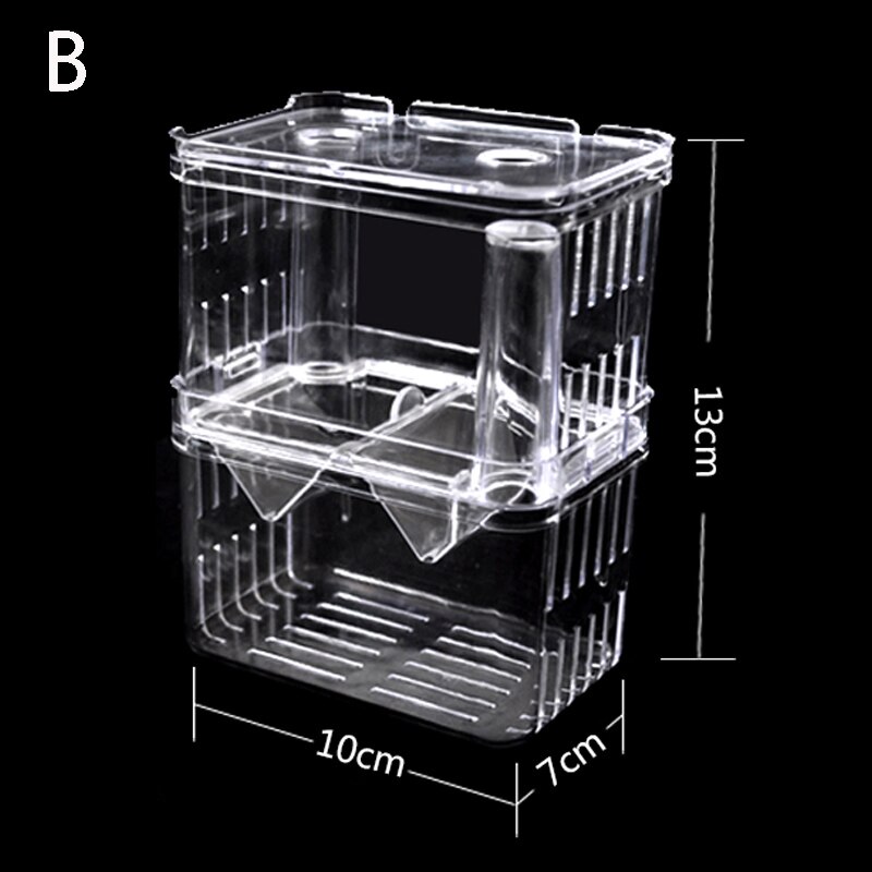 Fish Tank Double-Deck Clear Fish Breeding Isolation Box Aquarium Breeder Fish Tank Hatching Incubator Fish House Home fish tank