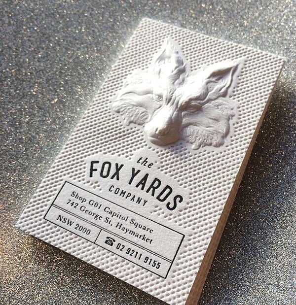 Embossed business cards Full-color Free